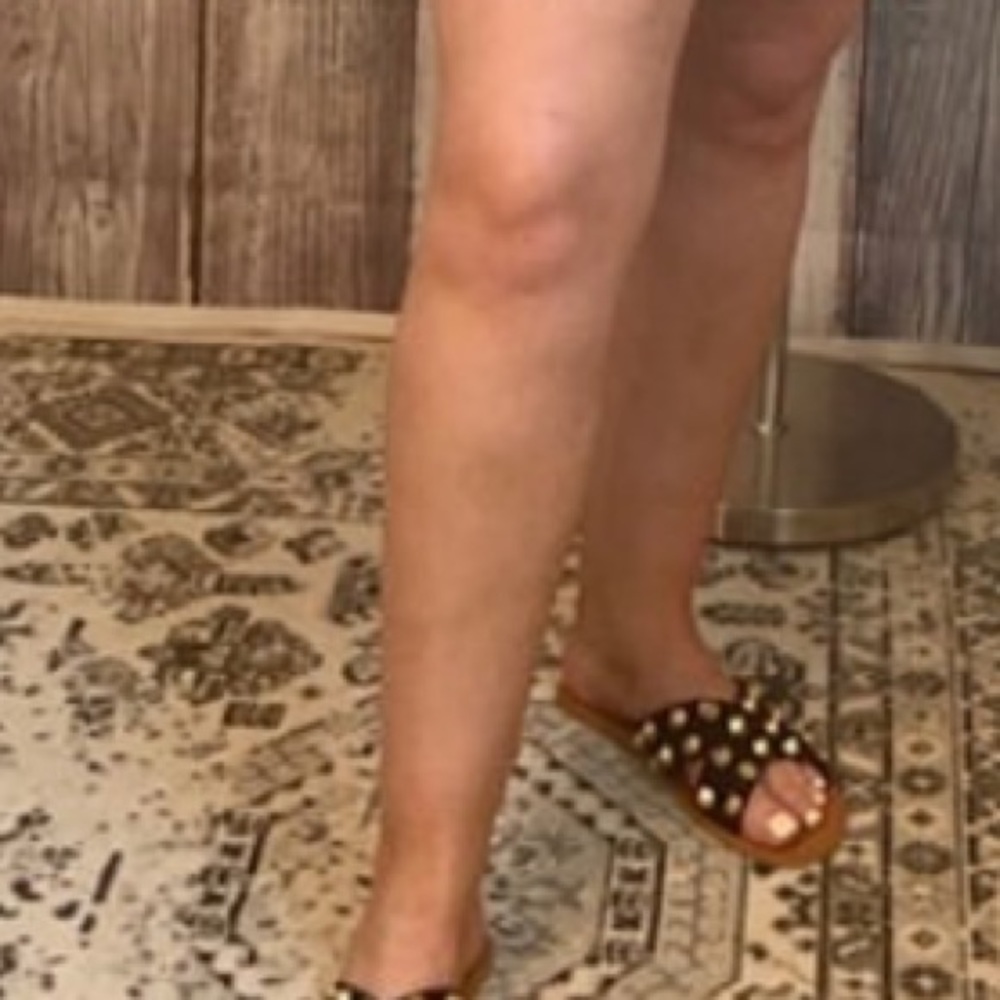 Black and gold spiked sandals Forever misc sizes - Picture 2 of 8